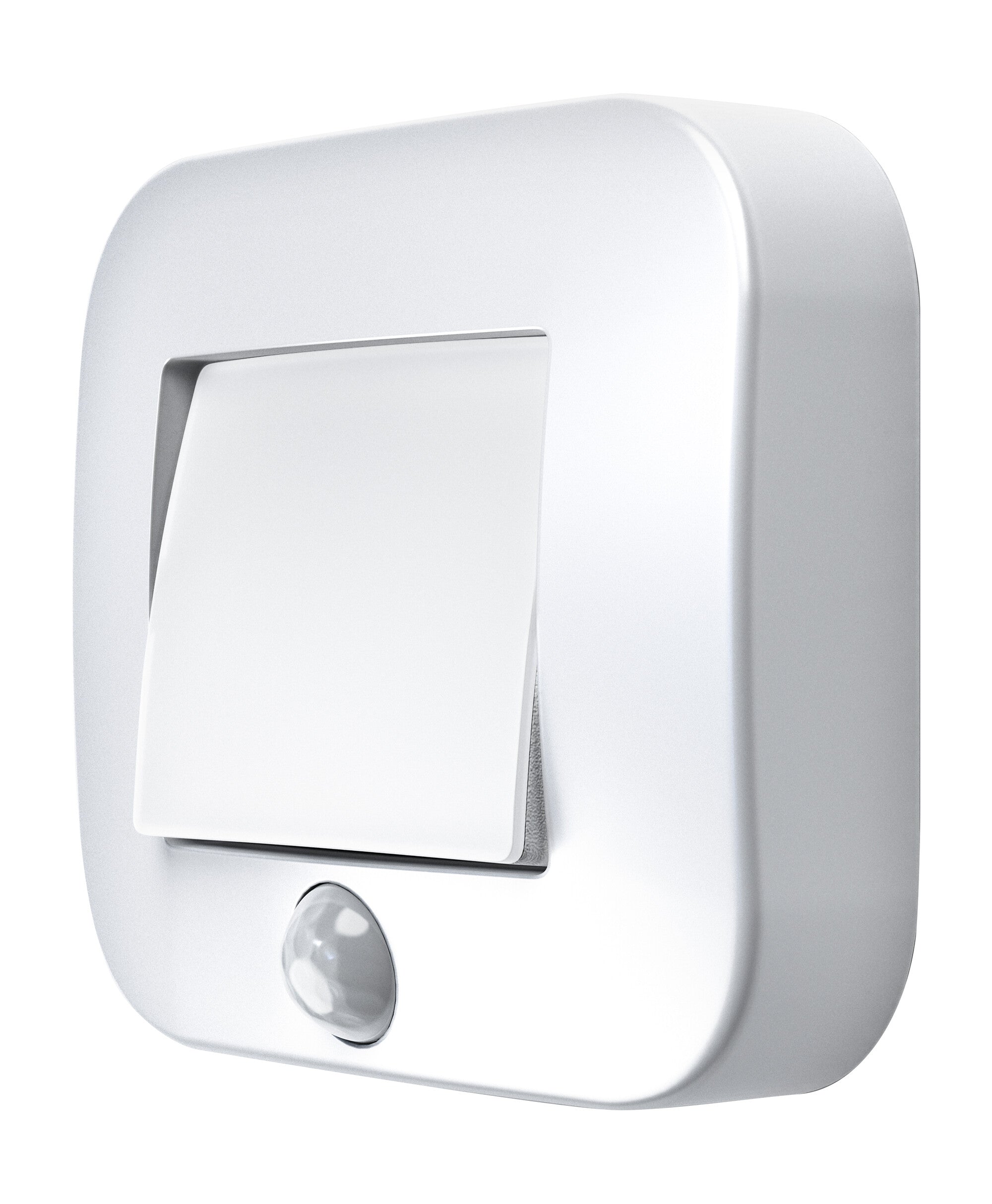 White plastic 0.25W battery-powered night light with motion sensor