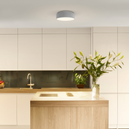 ORBIS CYLINDER PLASTIC SMART LED CEILING LIGHT GREY D45 CM lLED 26W CCT DIMMERABLE