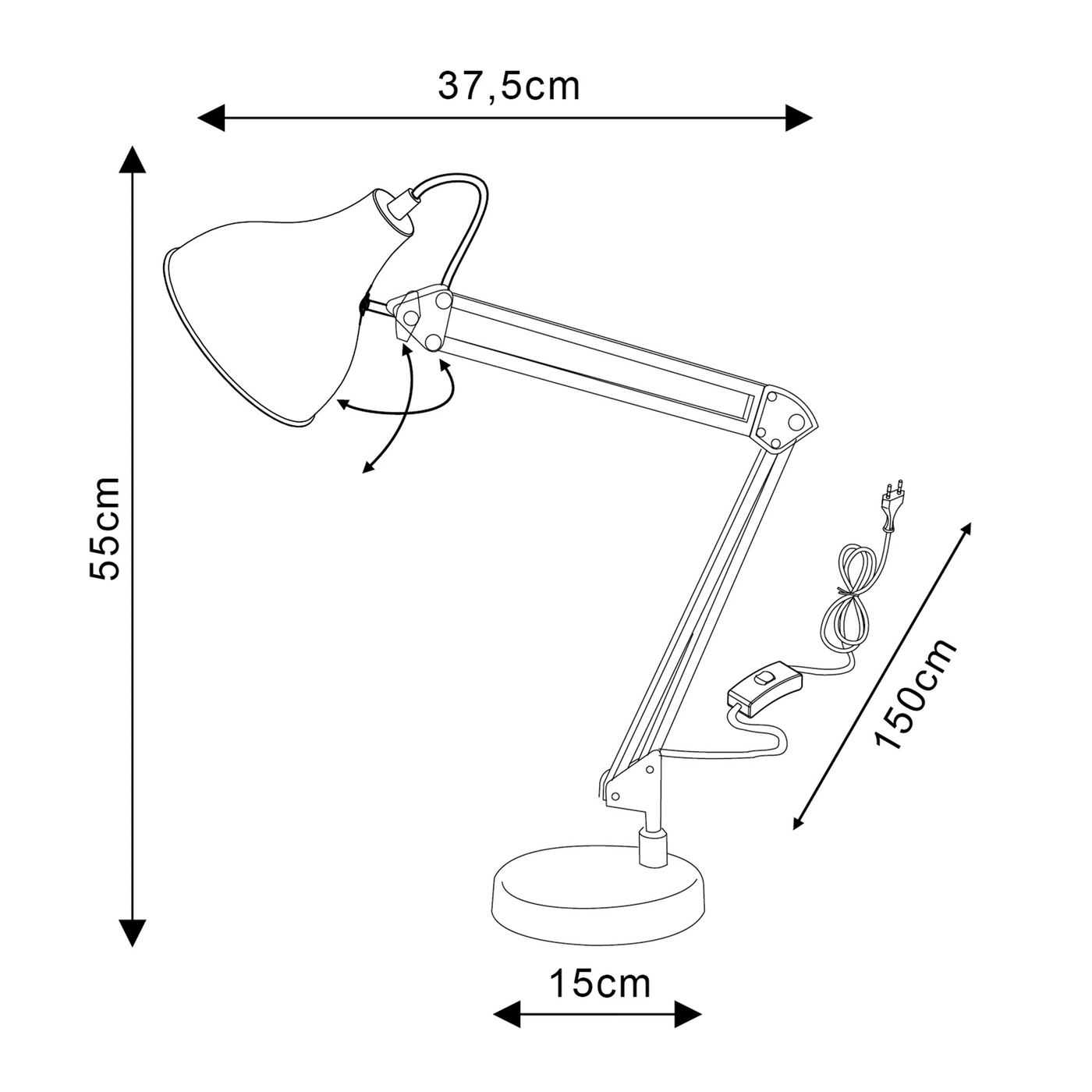 STUDIO LAMP ENNIS METAL DENIM H55 C