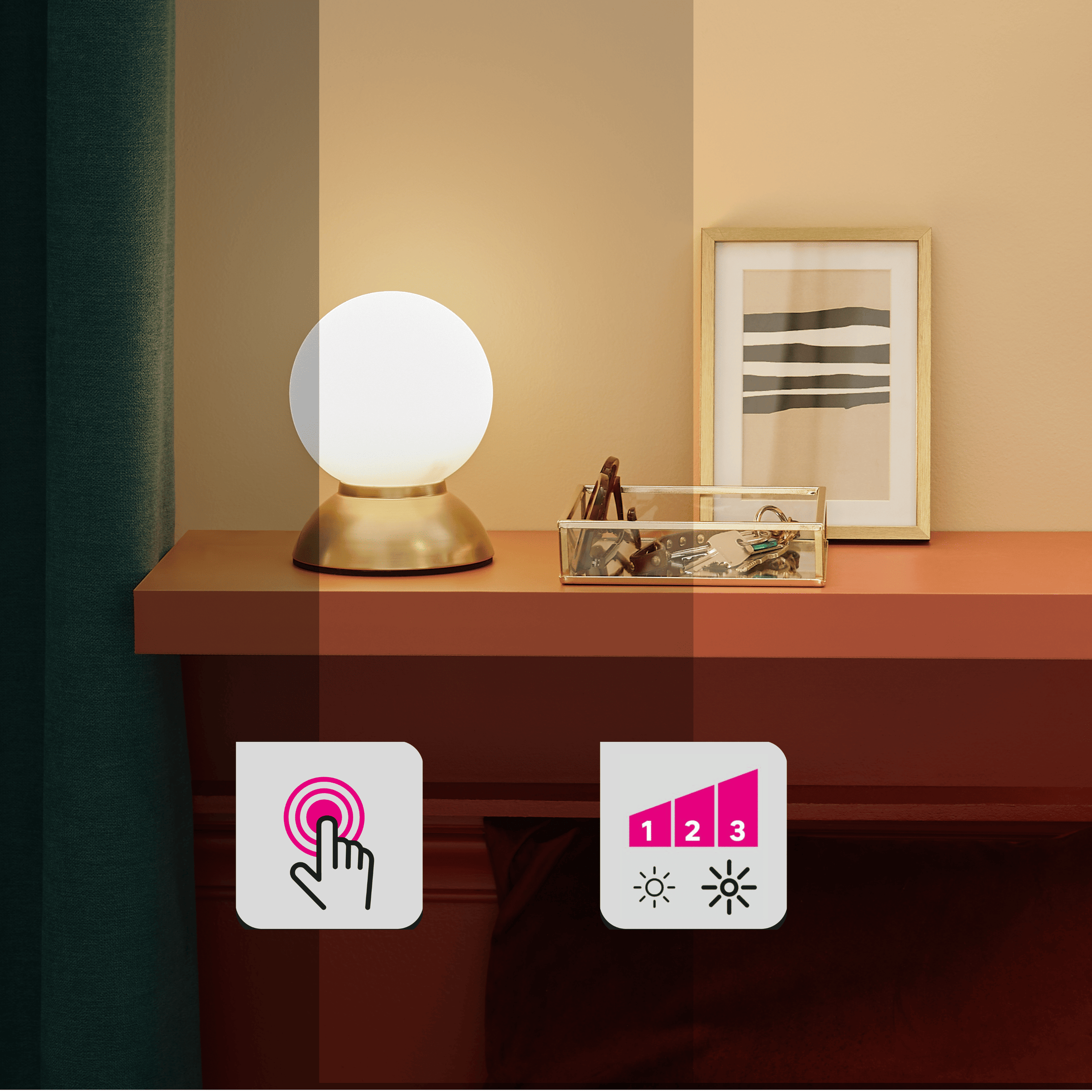 KOZE METAL TABLE LAMP H17 CM LED 3.4W WARM LIGHT