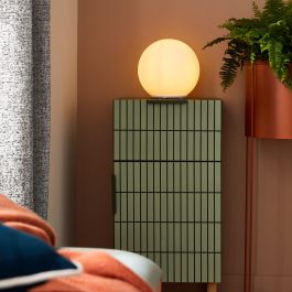 BILLY TABLE LAMP WHITE GLASS H19 E14=40W