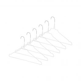 SET OF 8 METAL NON-SLIP HANGERS GREY