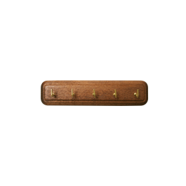 ADHESIVE HOOK WOOD STAINED WALNUT 20X4,5 CM