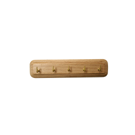 NATURAL STAINED WOOD ADHESIVE HOOK 20X4,5 CM