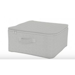 BOSTON GREY HERRINGBONE BLANKET CASE 46X46XH20.5 CM WITH DOUBLE ZIP