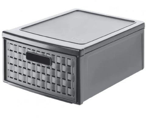 Single country-style drawer, 45x34x20 cm, anthracite grey