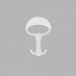MATT WHITE ZAMAK COAT HOOK