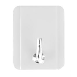 2 WHITE ADHESIVE HOOKS