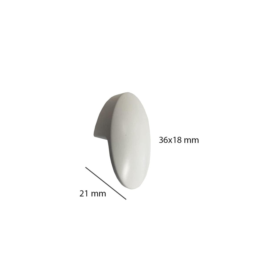 Bricocenter 2 KNOBS 36X18MM RECYCLED PLASTIC WHITE