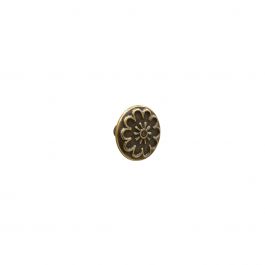2 BRONZE ZAMAK KNOBS D 25 MM WITH DECORATION