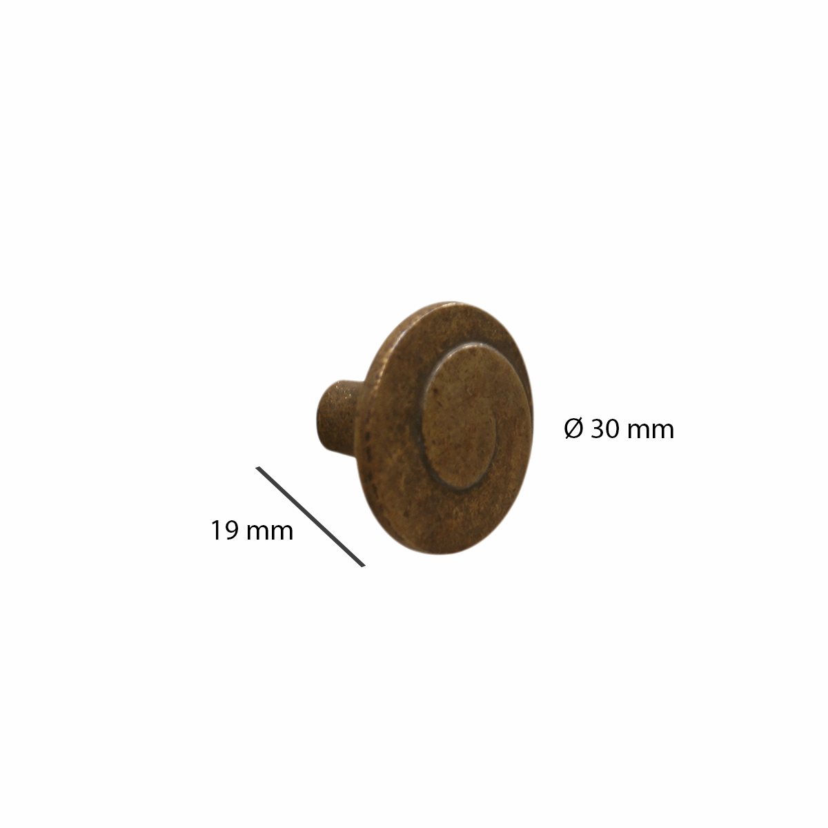 2 D 30 MM BRONZE ZAMAK KNOBS - best price from Maltashopper.com BR410007586