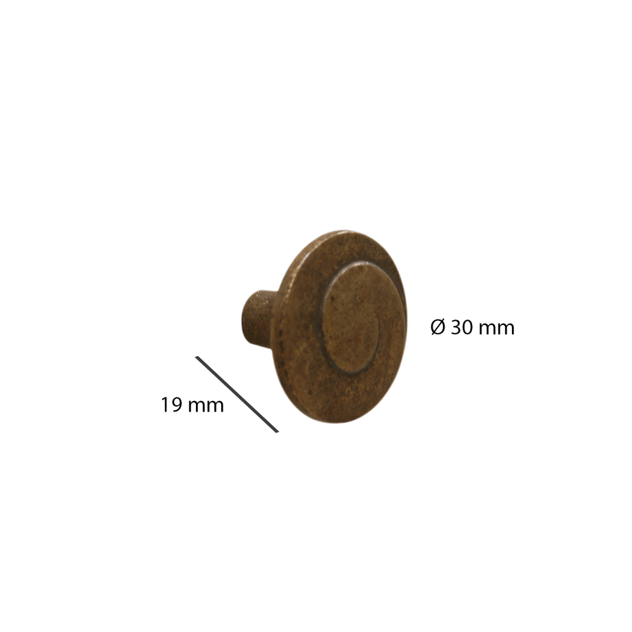 Bricocenter 2 D 30 MM BRONZE ZAMAK KNOBS