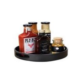 BLACK METAL SUSIE SWIVEL TRAY D.26 CM DIAM.26