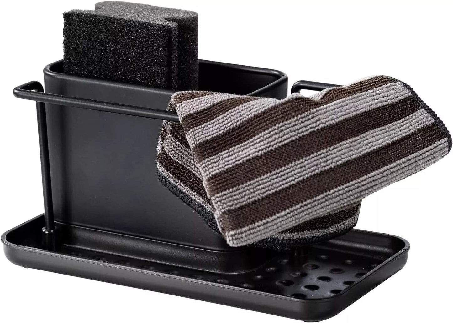 Bricocenter ORIO STAINLESS STEEL SINK ORGANIZER, BLACK