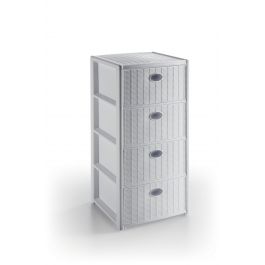CHEST OF 4 DRAWERS ELEGANCE L40XP40XH80 CM WHITE