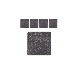 SET OF 4 ANTI-SLIP AND ANTI-VIBRATION RUBBER SQUARES L10XH10XS0,5 CM