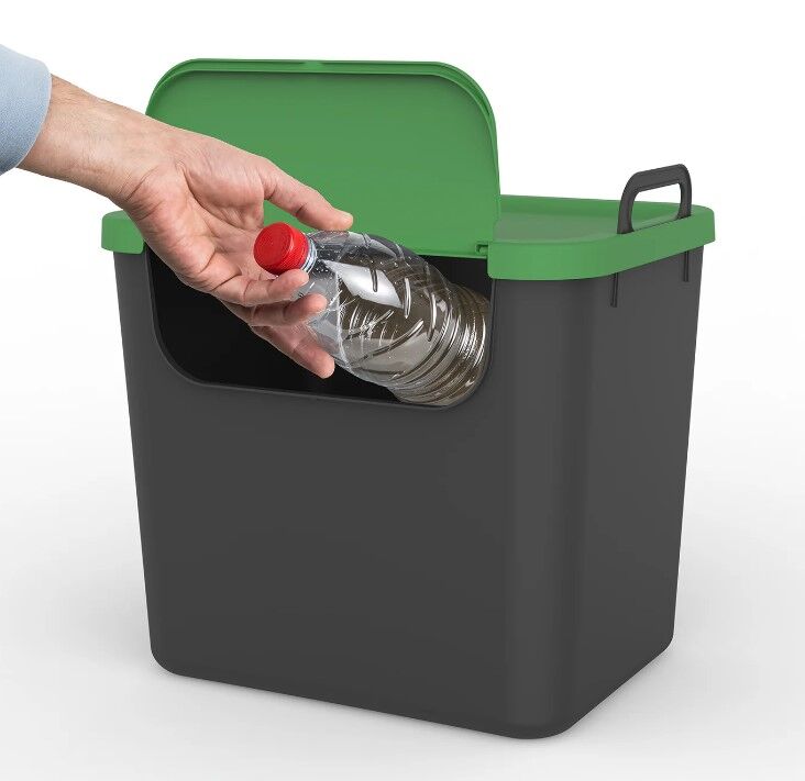 Set of 3 x 30-litre Jive bins (W38.5 x D28.6 x H48.5 cm) for waste sorting