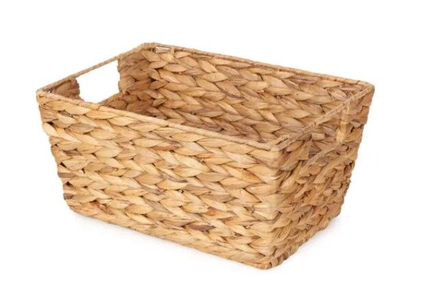 Basket with handles, size S (L20 x W30 x H15 cm), hyacinth