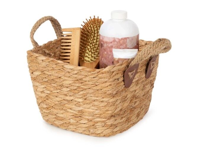 Basket with handles, size M: 25 x 25 x 16 cm