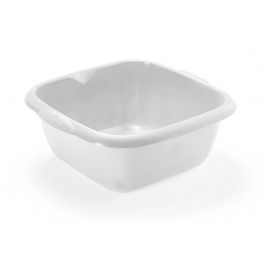 SQUARE BASIN H15 W40 D39CM 12LT CREAM PLASTIC