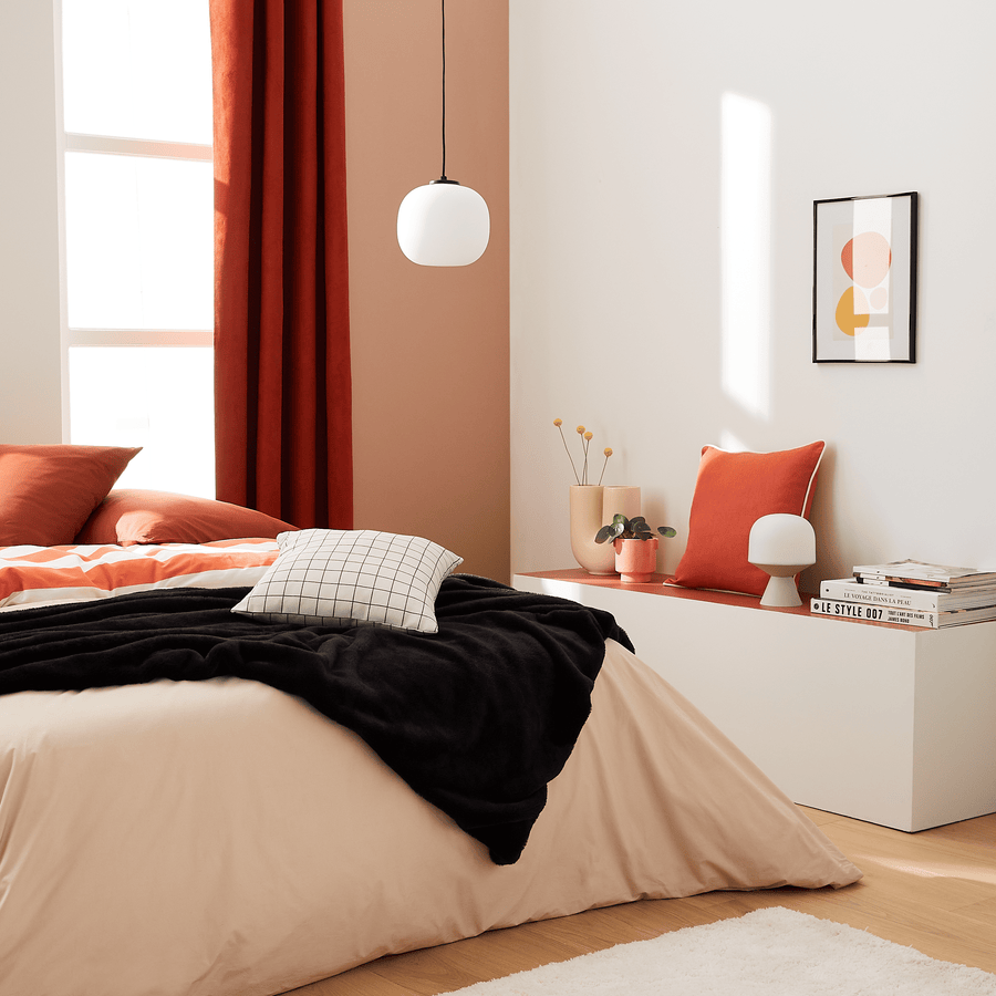 Lampadario aristide metallo nero e vetro bianco d22 cm e27