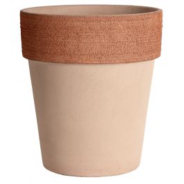 SCRATCHED HIGH TERRACOTTA VASE DIAMETER 23XH25.2 CM