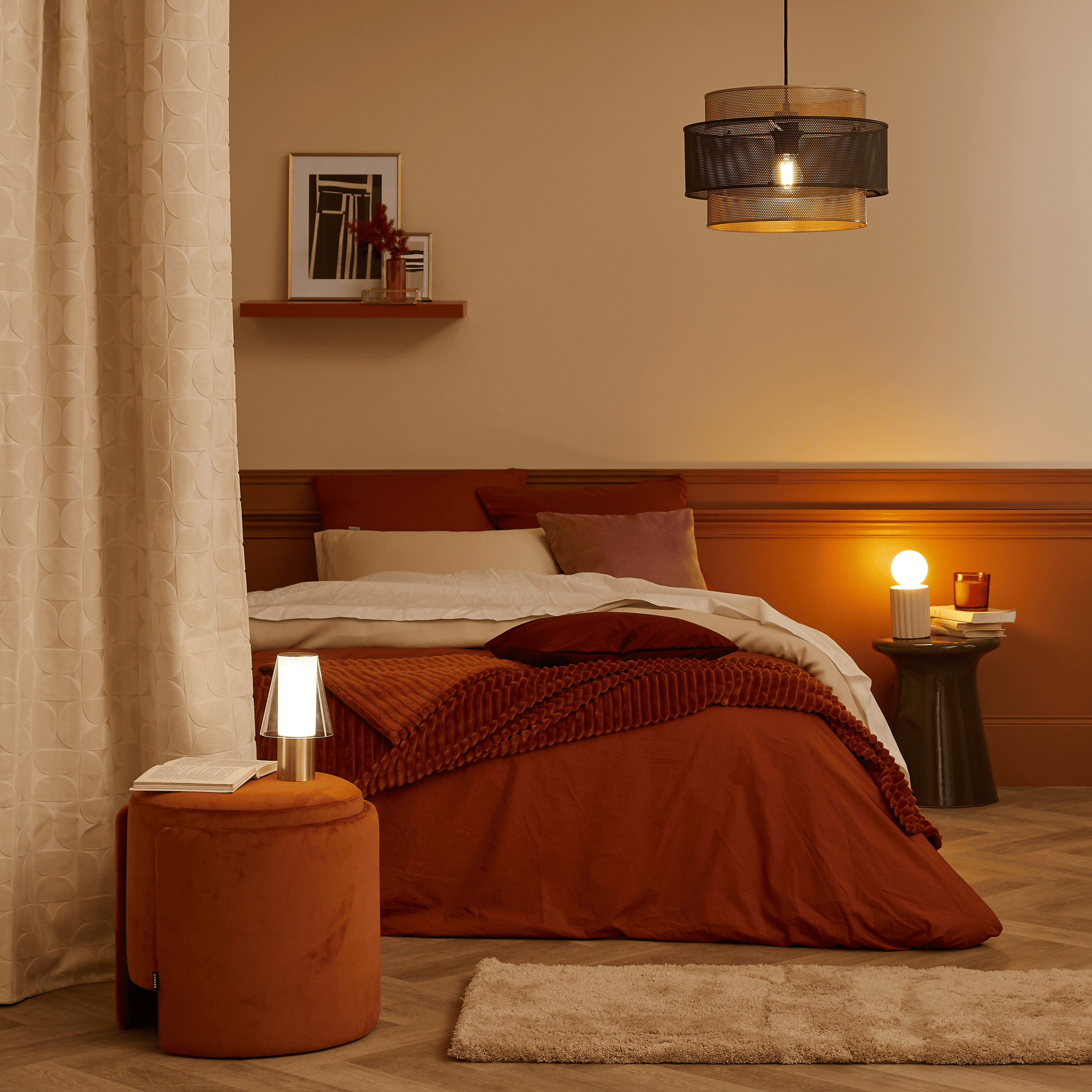 TYAMO TABLE LAMP CERAMIC CREAM H13 CM E27=15W