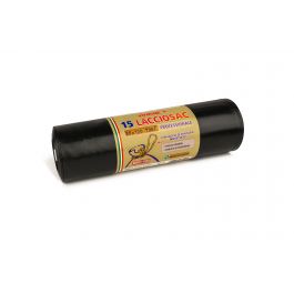 DUSTBIN BAGS SET 15 PIECES LACESAC 130LT BLACK L80 H120CM