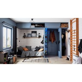 GALVANISED METAL DOUBLE GARAGE HOOK J-SHAPE L7.4 H16 D1.6CM RED