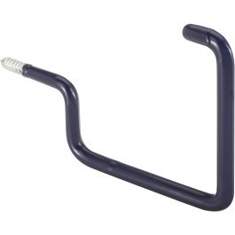 COATED GALVANISED METAL GARAGE HOOK L7 H15 D0.8CM BLUE