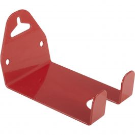 GALVANISED METAL BICYCLE GARAGE HOOK L12.5 H7.7CM RED