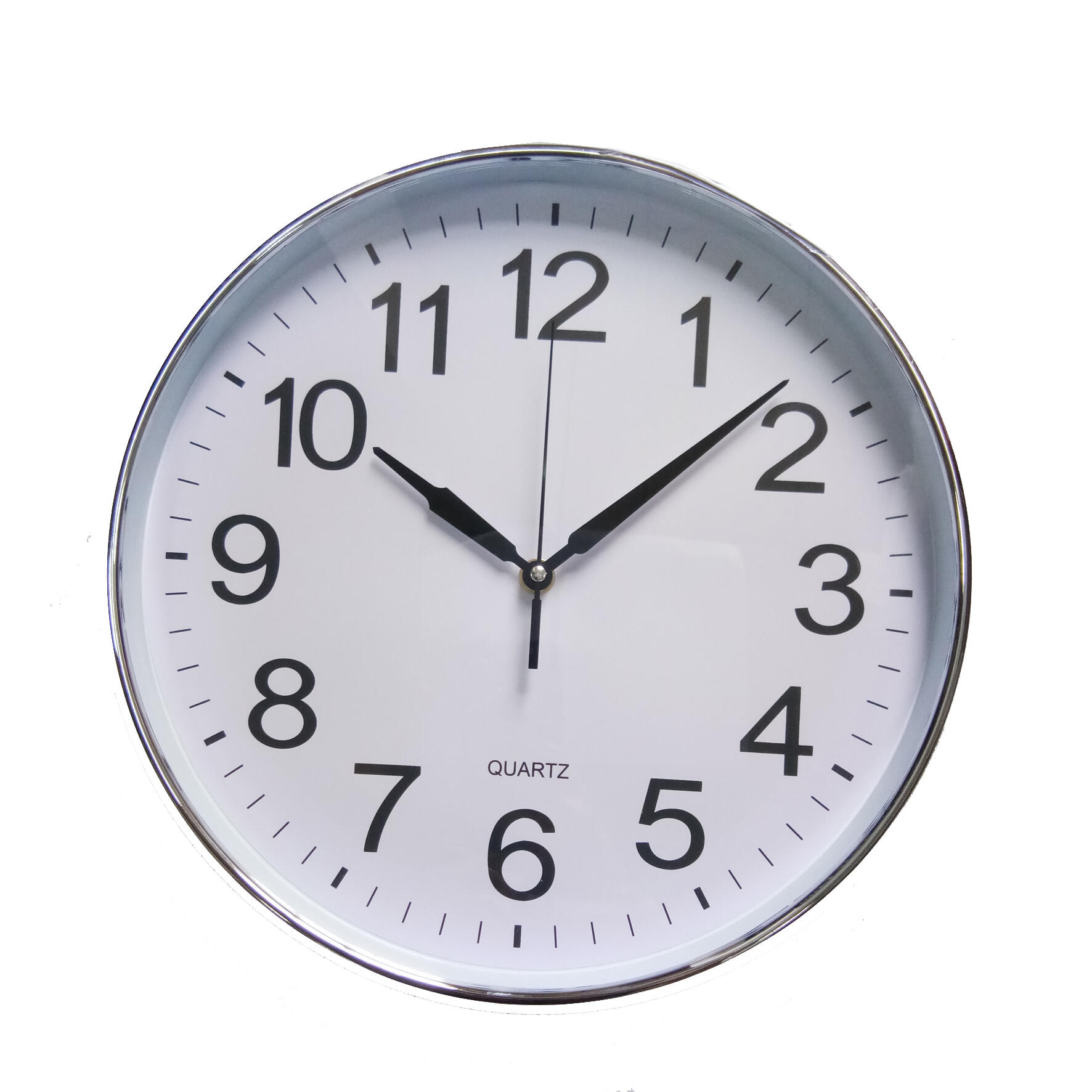 PVC and steel wall clock, D33 cm