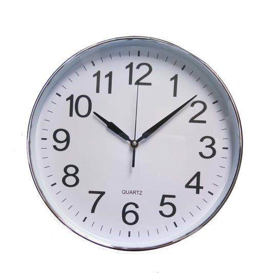 PVC and steel wall clock, D33 cm