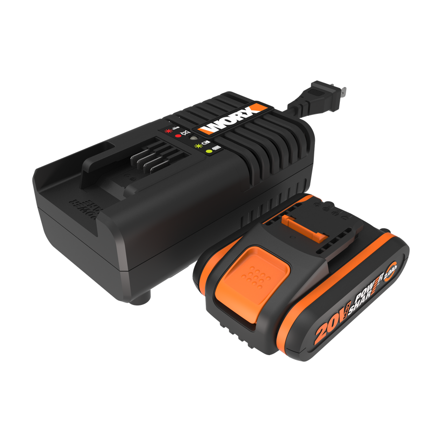 WORX 20V BATTERY AND RAPID CHARGER SET