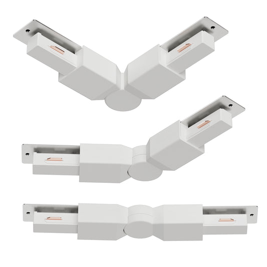 Connettore ad angolo per binario abs bianco