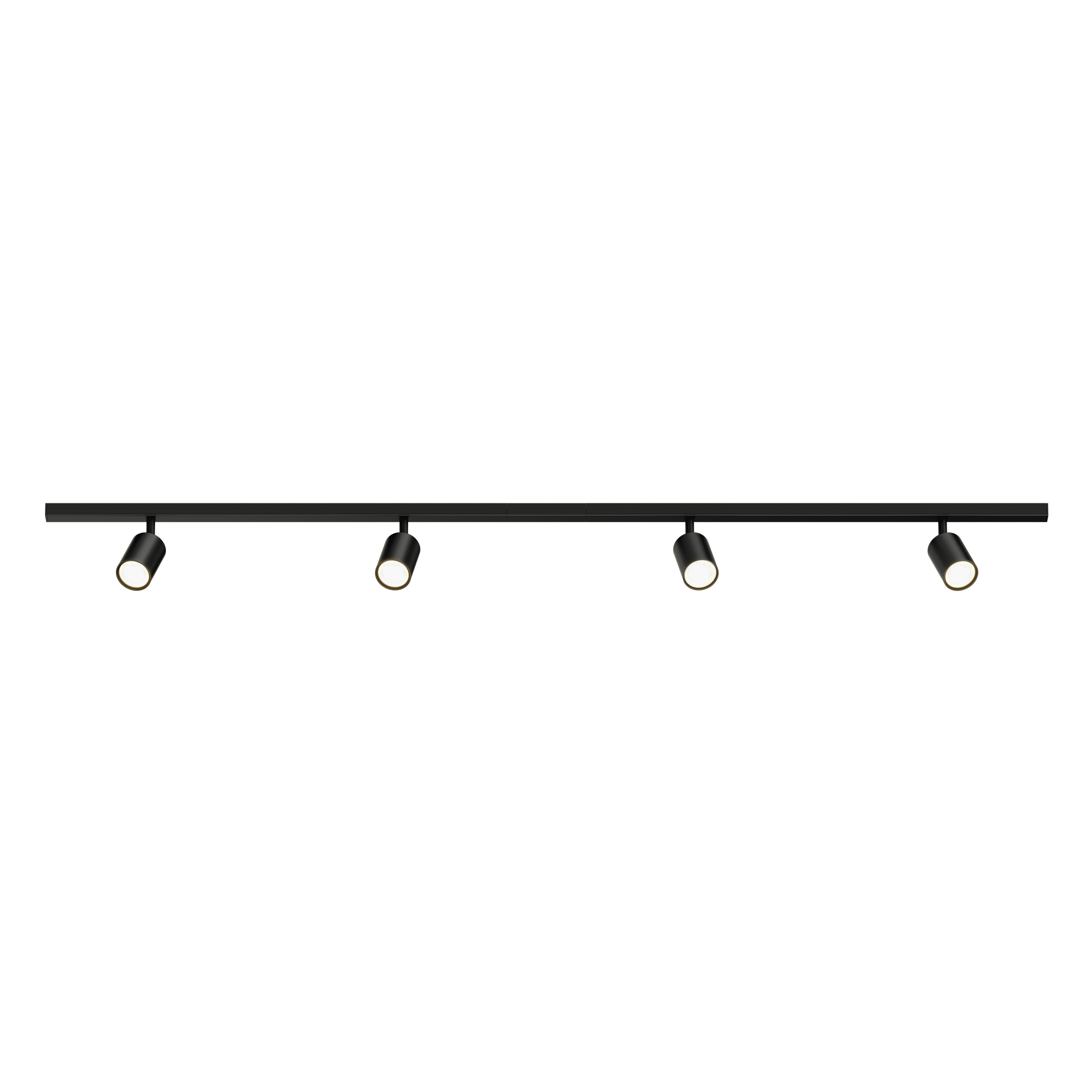 Dakata black aluminium track lighting kit (4xGU10, 2x0.70m)