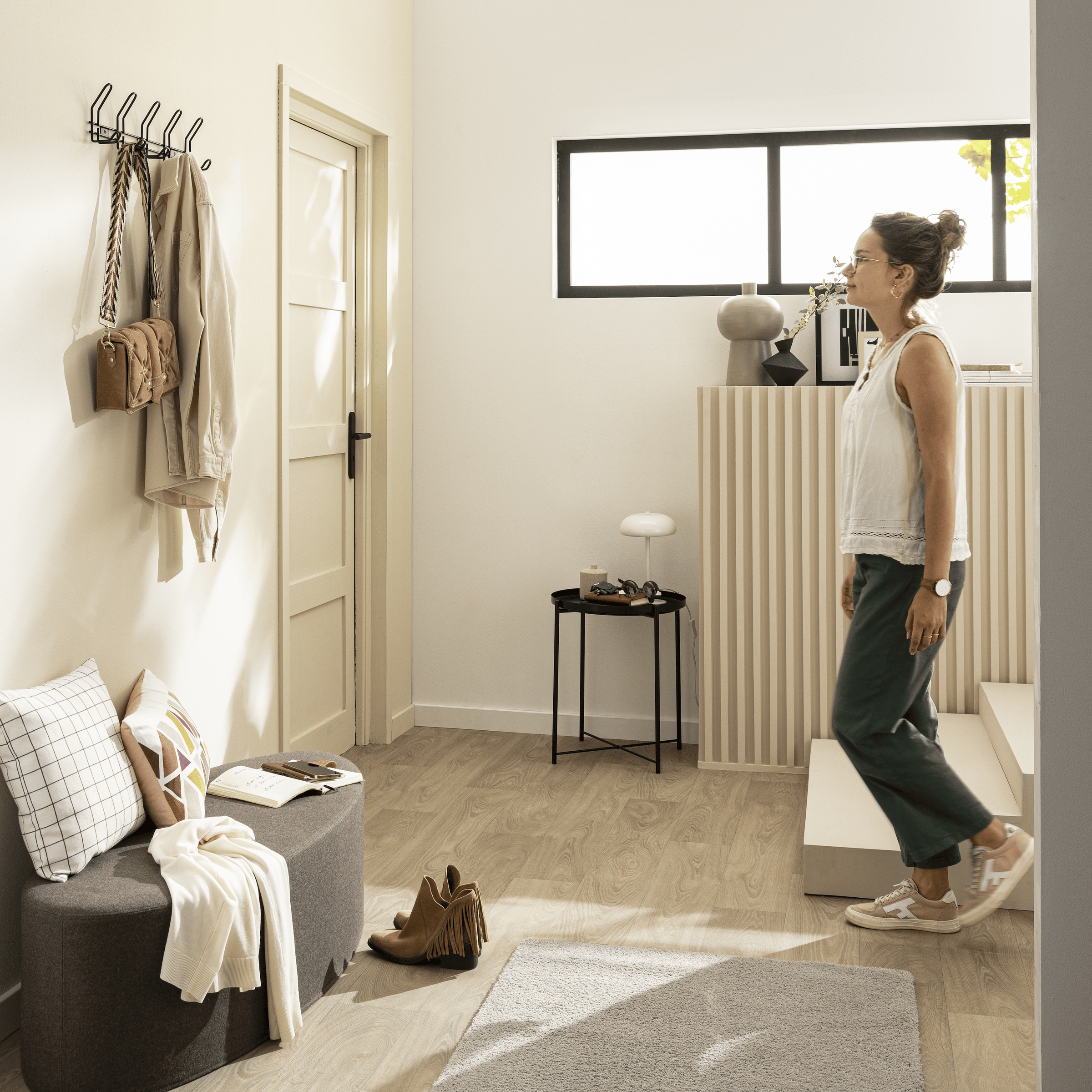 COAT RACK 2 X 5 HOOKS LIVIA BLACK SPACEO