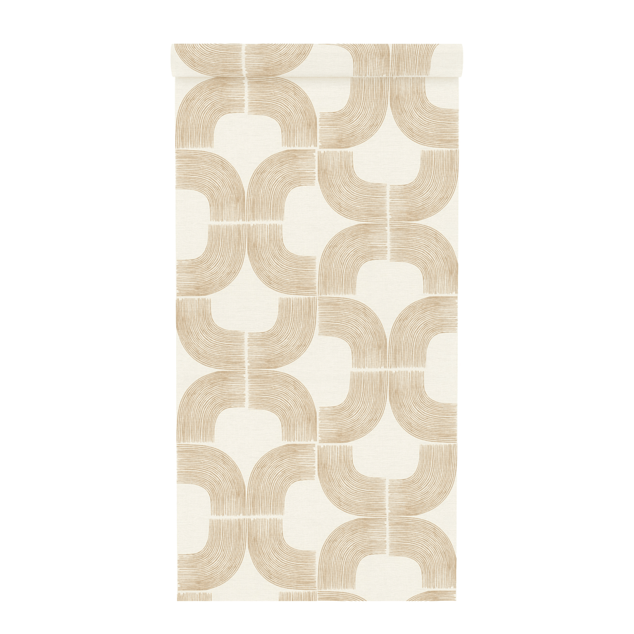 Gold-patterned wallpaper, 53 x 10.5 metres