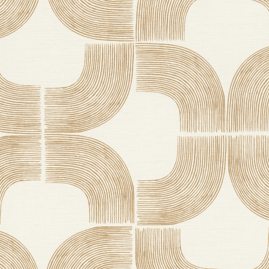 Gold-patterned wallpaper, 53 x 10.5 metres