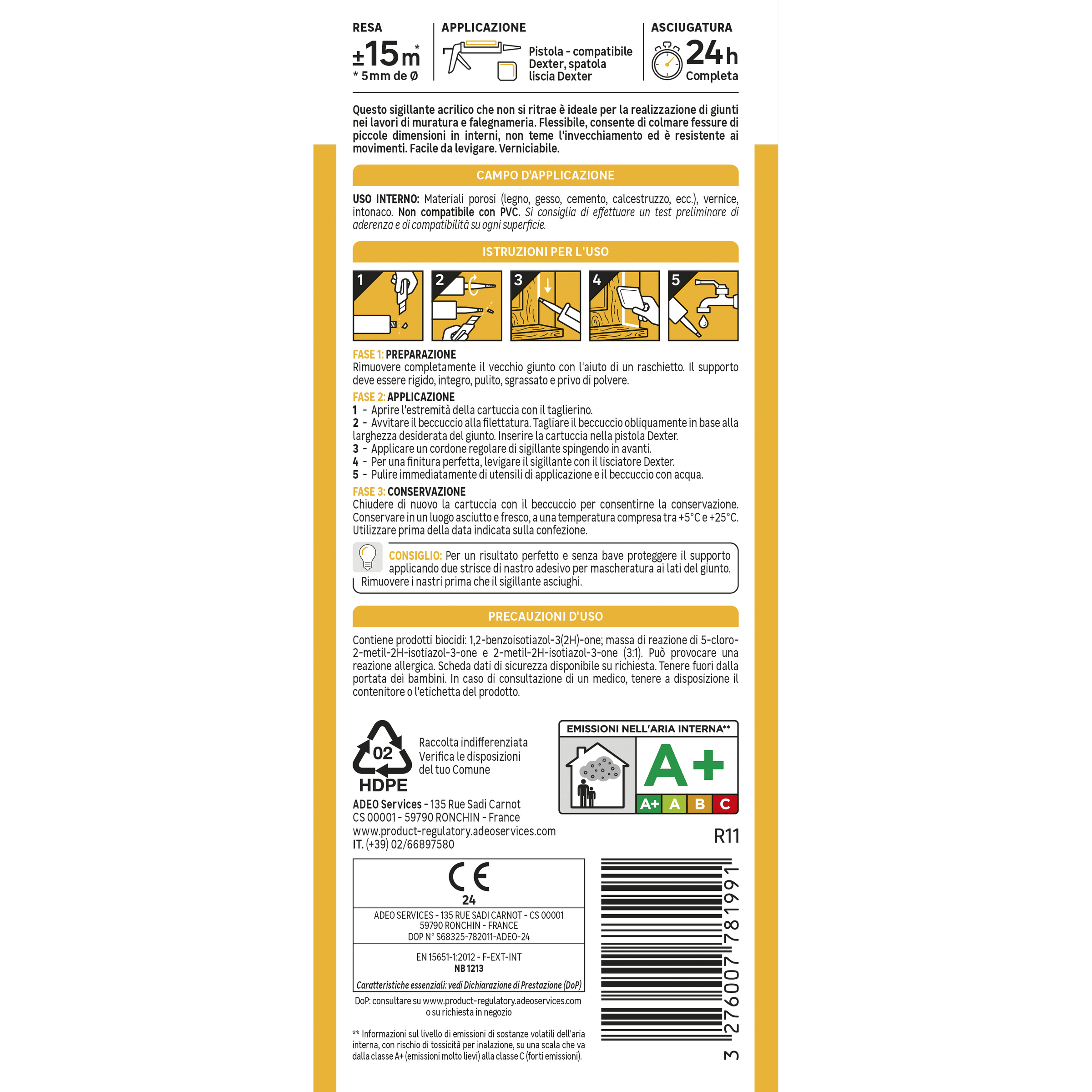 AXTON GREY ACRYLIC WALL AND CRACK SEALANT 280 ML