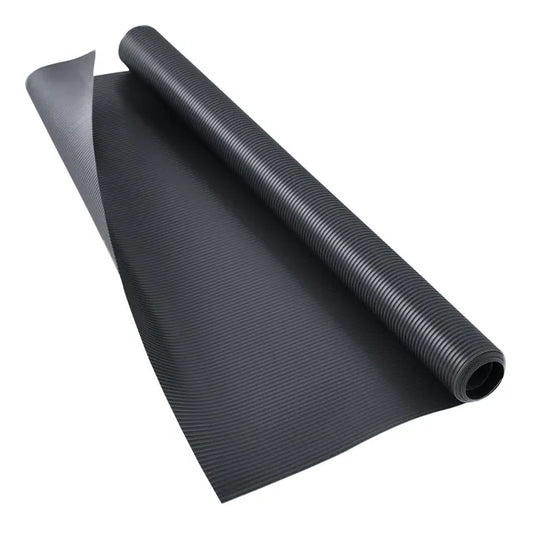 Tappetino antiscivolo a righe grigio
