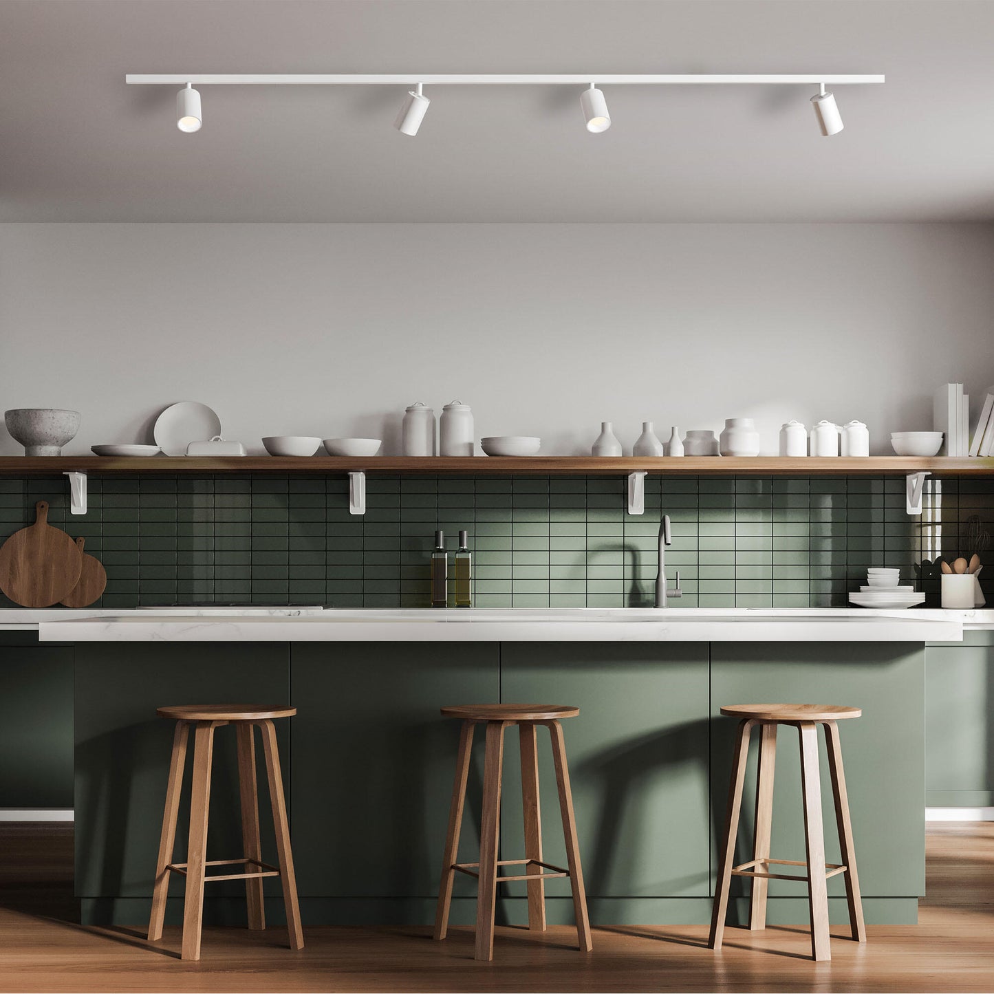 warna aluminium binanco led track kit 4x500lm 2x0.90m cct