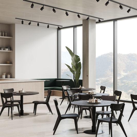 Dakata black aluminium track lighting kit (4xGU10, 2x0.70m)