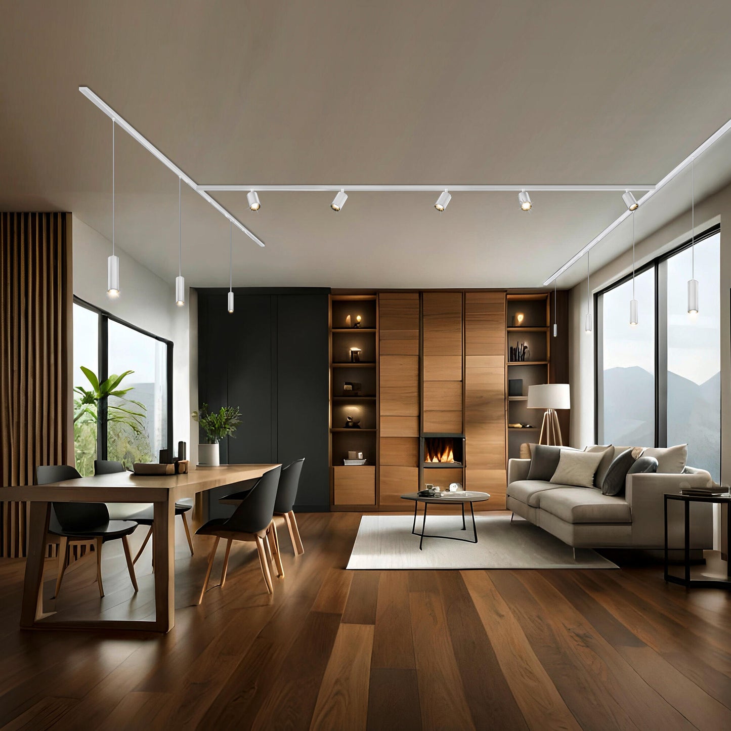 warna aluminium binanco led track kit 4x500lm 2x0.90m cct