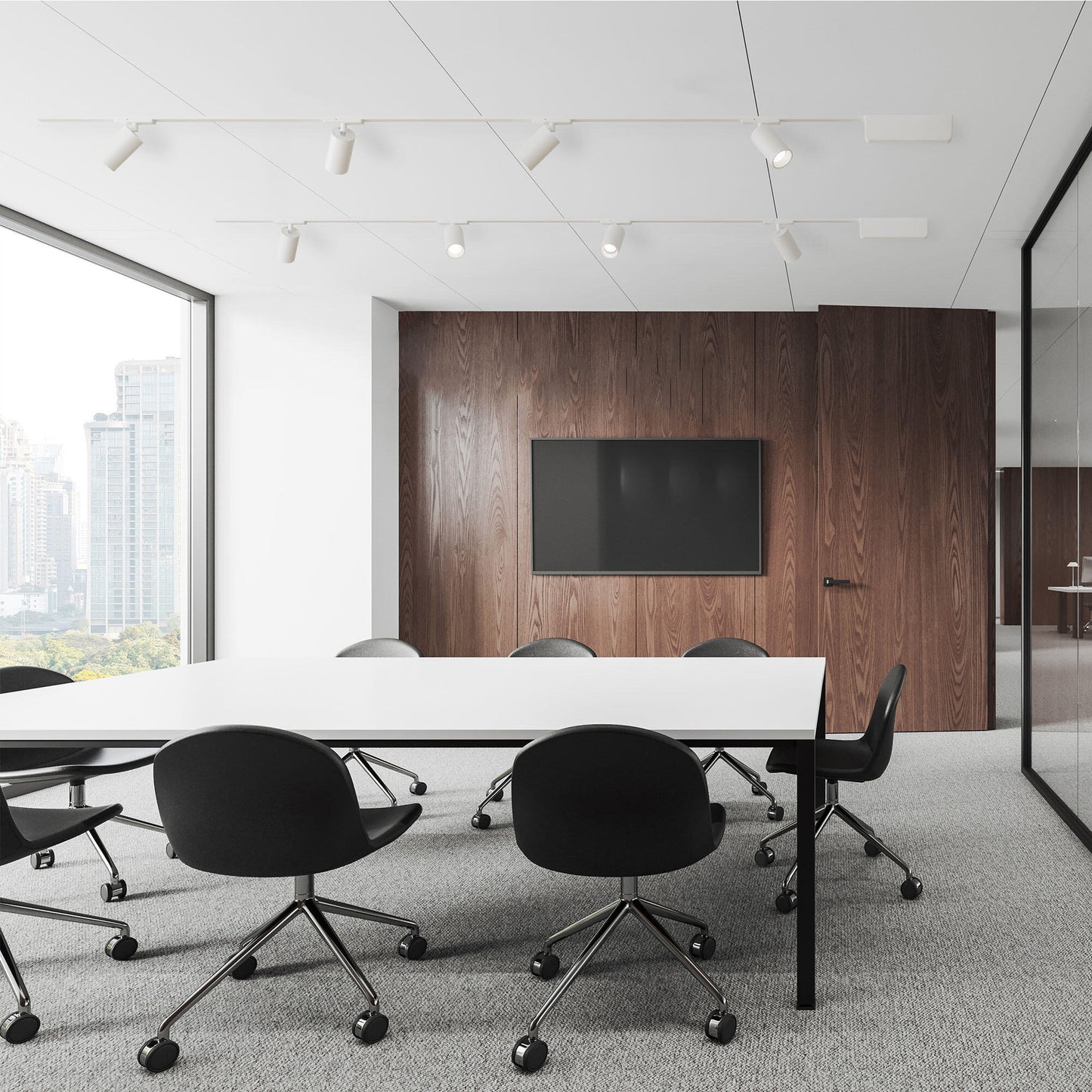 milma alluinio white led track kit 4x900lm 2x0.90m magnetic