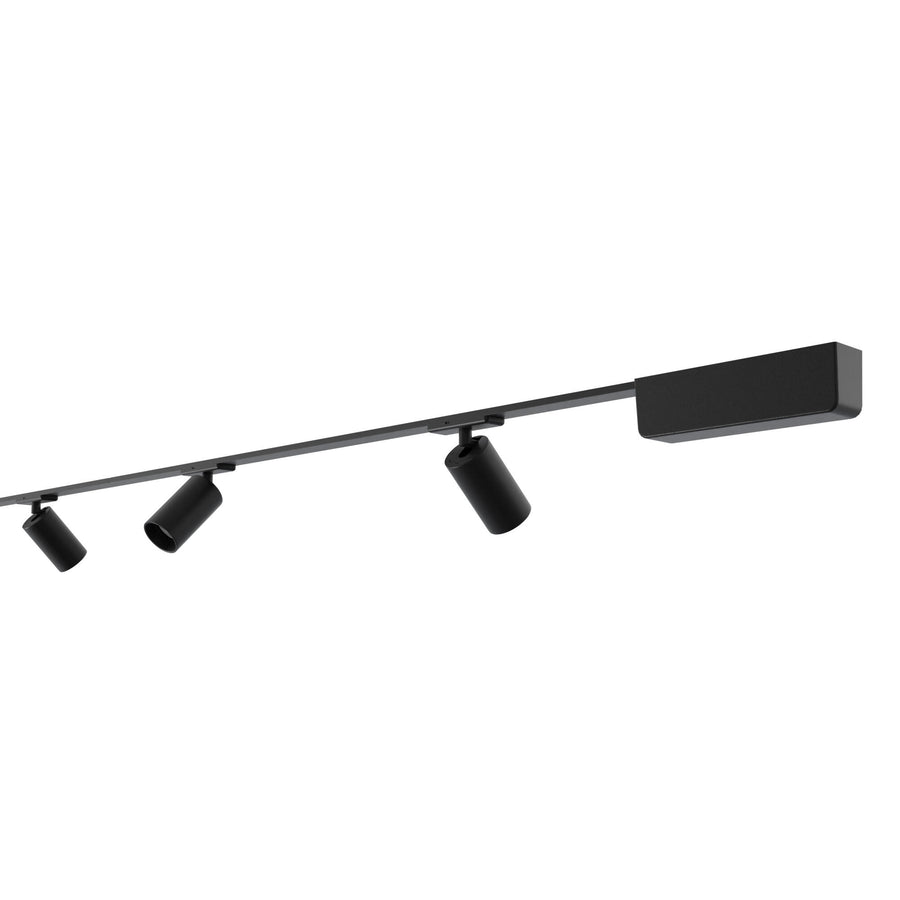 Milma Aluminium Black LED Track Kit 4x900lm 2x0.90m Magnetic