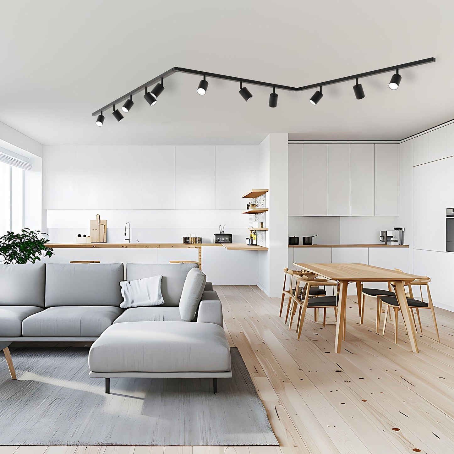 Connettore ad angolo per binario abs nero