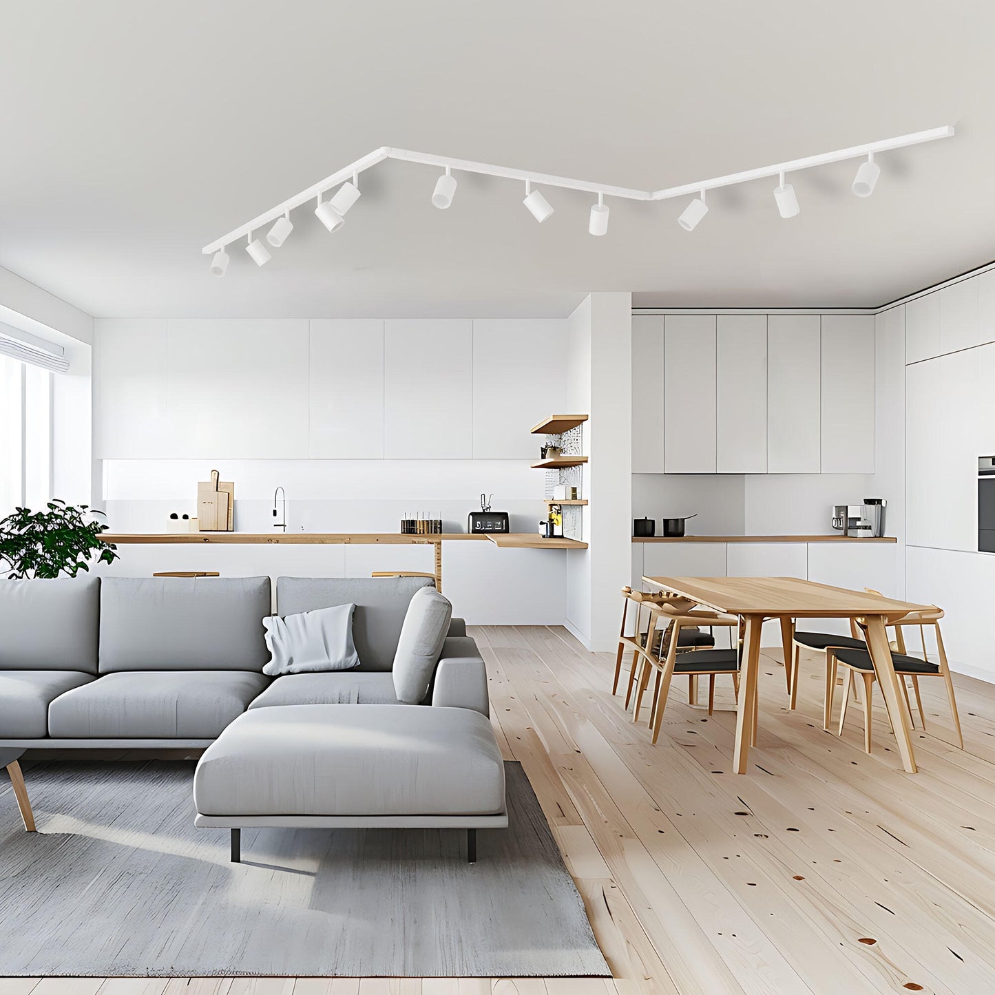 Connettore ad angolo per binario abs bianco