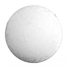 CEILING LAMP ELLA WHITE GLASS D30X8CM E27=42W