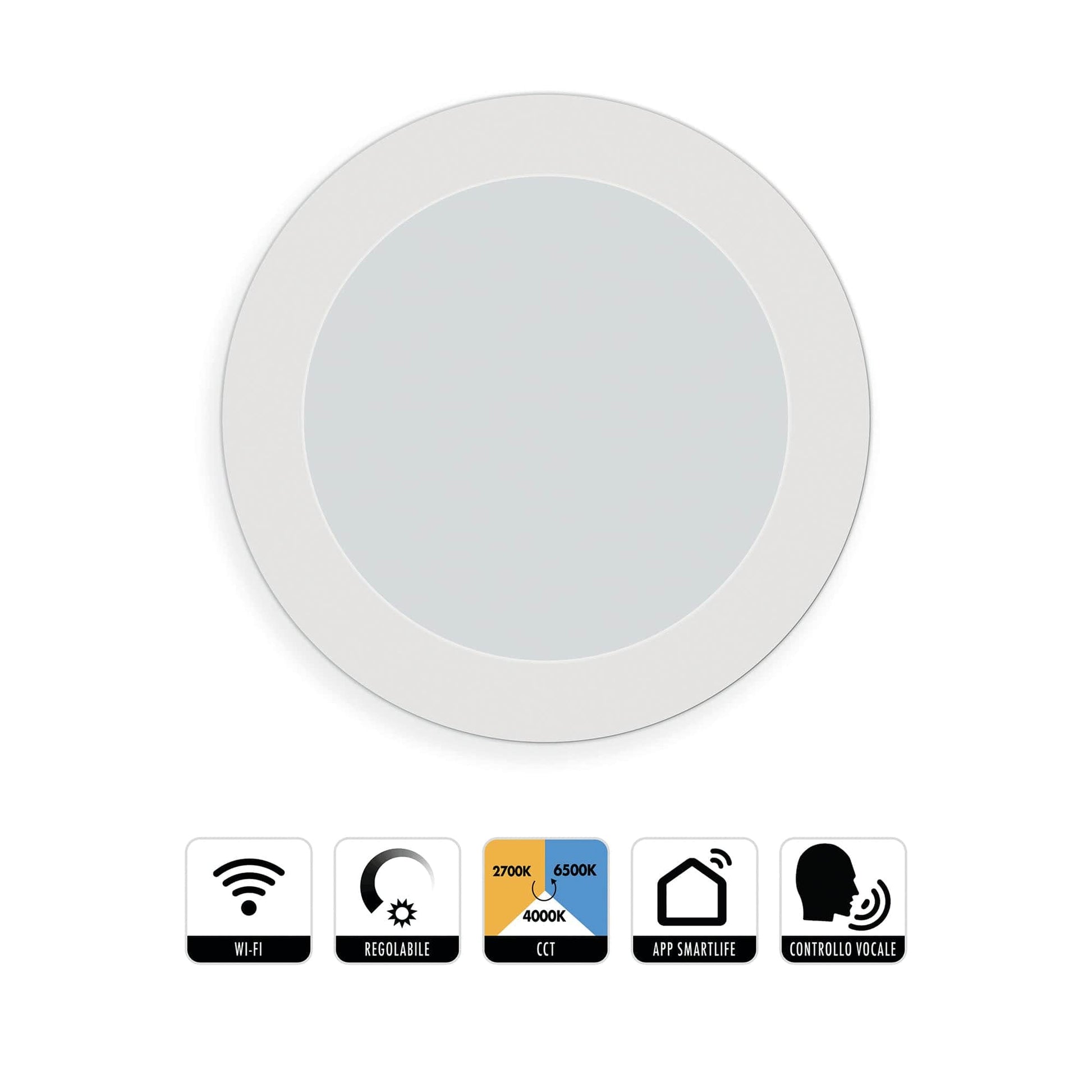 Bricocenter FARETTO INCASSO SMART BIANCO D10.8 CM LED 9W CCT DIMMERABILE